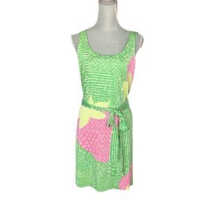 Lilly Pulitzer Sleeveless Silk Blend Strawberry Dress Size XS